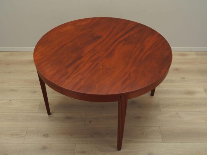 danish round mahogany table 1970s 7278