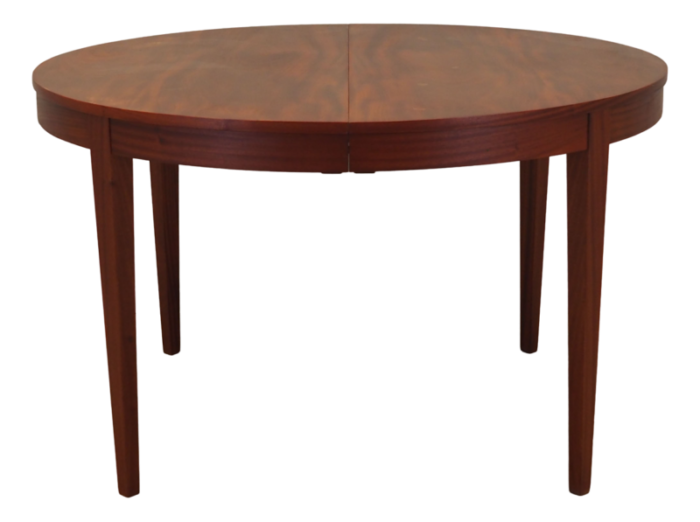 danish round mahogany table 1970s 8414