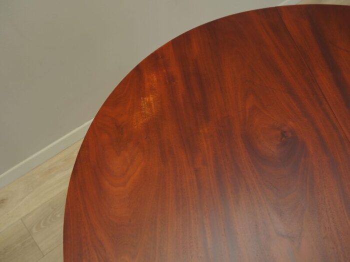 danish round mahogany table 1970s 9288