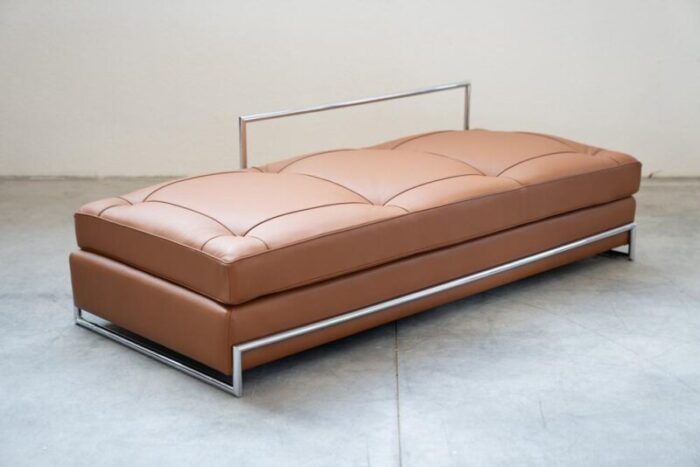 daybed sofa in cognac leather by eileen gra for vereinigte werkstatten collection 1980s 1935