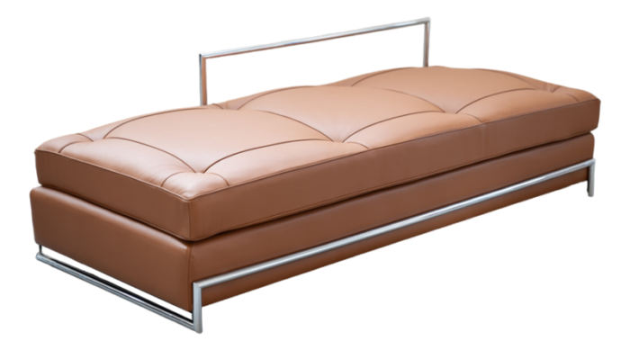 daybed sofa in cognac leather by eileen gra for vereinigte werkstatten collection 1980s 2923