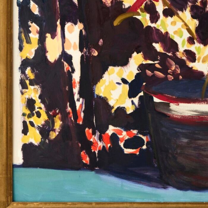 deborah kriger floral study painting late 20th century 4420