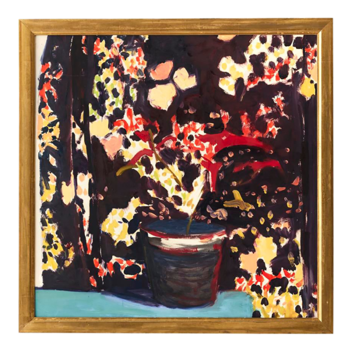 deborah kriger floral study painting late 20th century 4943