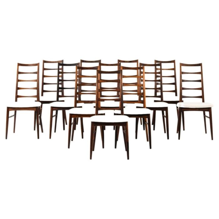 dining chairs in rosewood by niels kofoed 1961 set of 12 4497