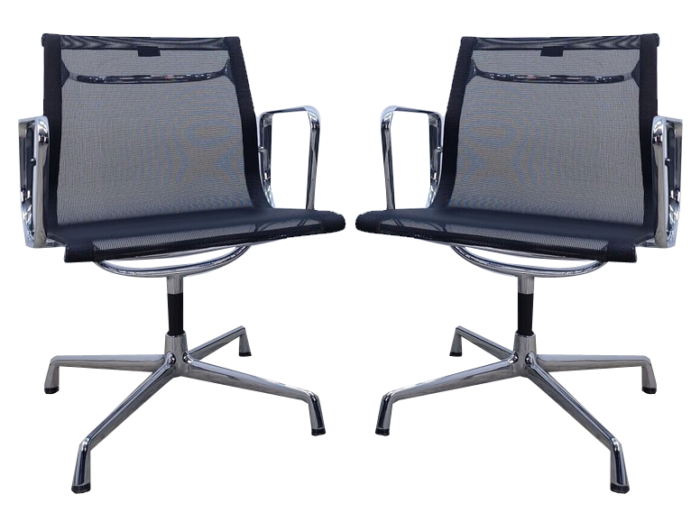 ea 107 conference chairs by charles and ray eames for vitra 1958 set of 2 1845