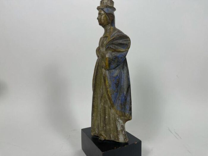 early 19th century hand painted carved wooden figure 2511