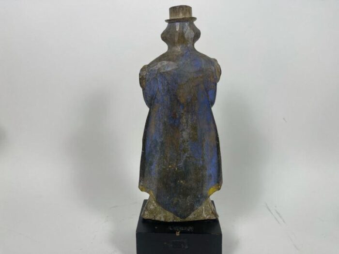 early 19th century hand painted carved wooden figure 3305