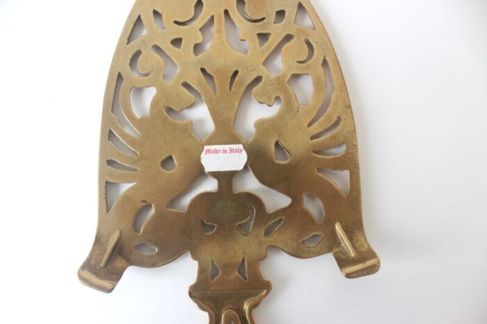 early 20th century brass iron trivet stand plant holder made in italy 9150