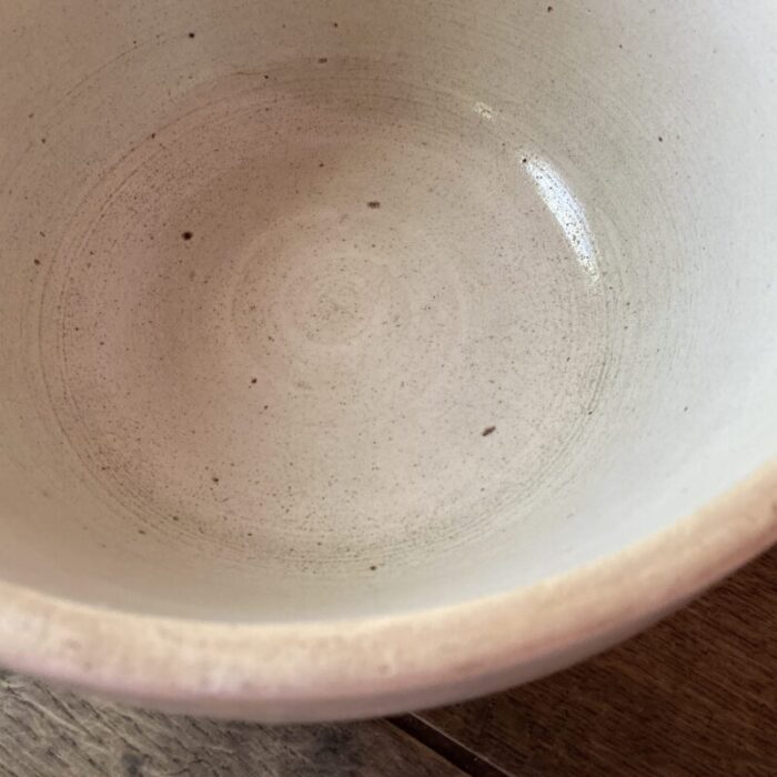 early 20th century large stoneware crock bread fruit bowl 0443