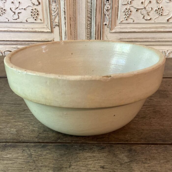 early 20th century large stoneware crock bread fruit bowl 4183