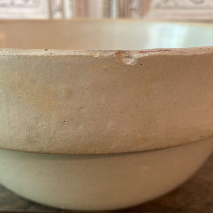 early 20th century large stoneware crock bread fruit bowl 4366