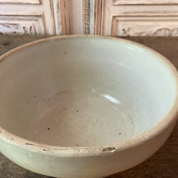 early 20th century large stoneware crock bread fruit bowl 8600