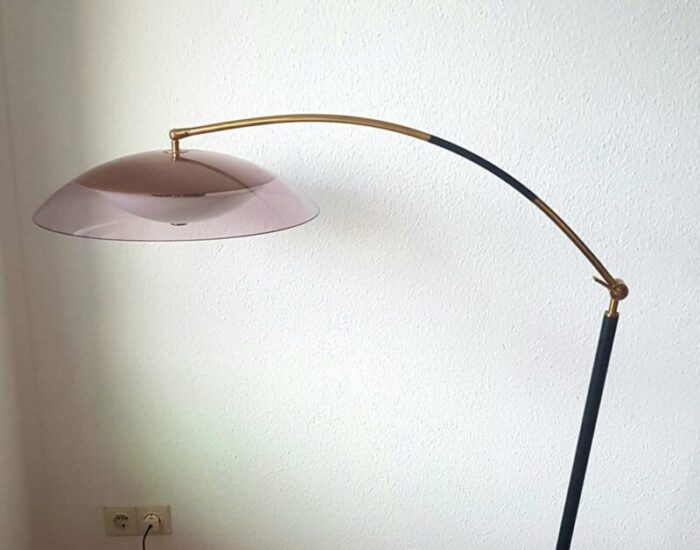 floor lamp with acrylic glass shade from stilux milano 1960s 4