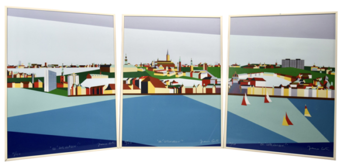 franco costa copenhagen triptych 1985 serigraphs set of 3 9751