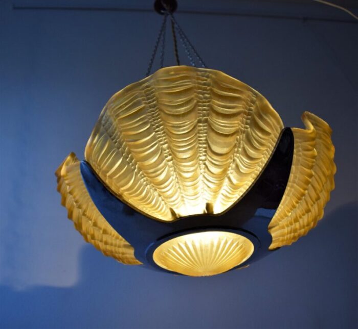 french art deco conchiglie wall lamp 1930s 2