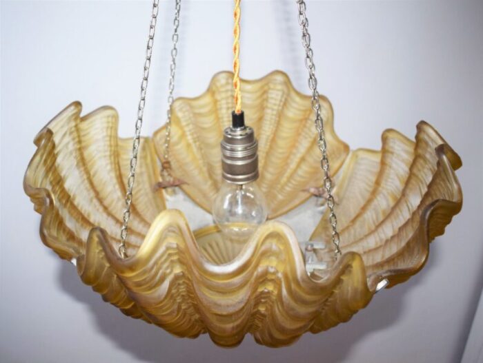 french art deco conchiglie wall lamp 1930s 8