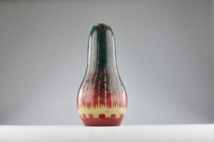 french glass oblong chicory vase 1920s 0150