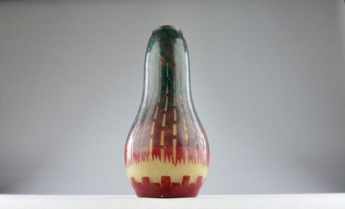 french glass oblong chicory vase 1920s 6465