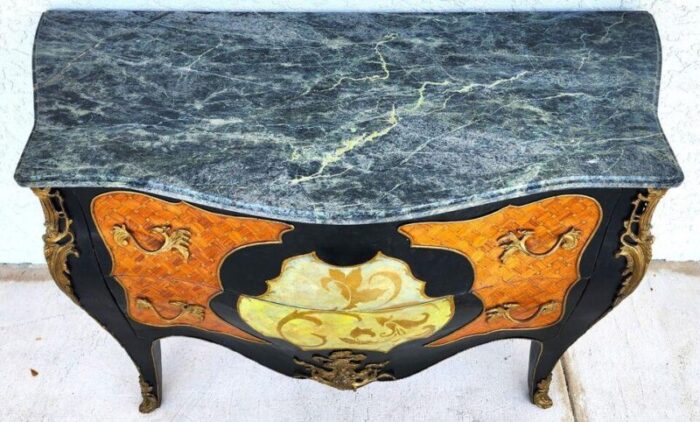 french louis xv bombay chest marble 6350