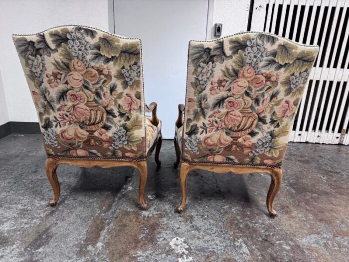 french regency louis xv style fauteuil arm chairs a pair 3920