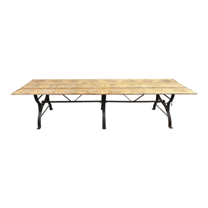 french waxed pine bistro table 3988