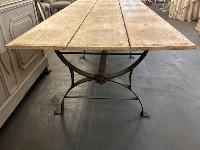 french waxed pine bistro table 8020