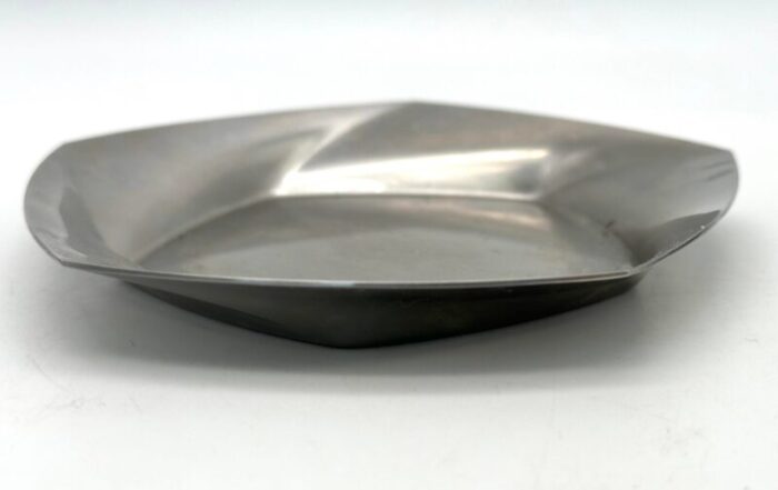 georg jensen stainless steel pentagon coaster dish 0386