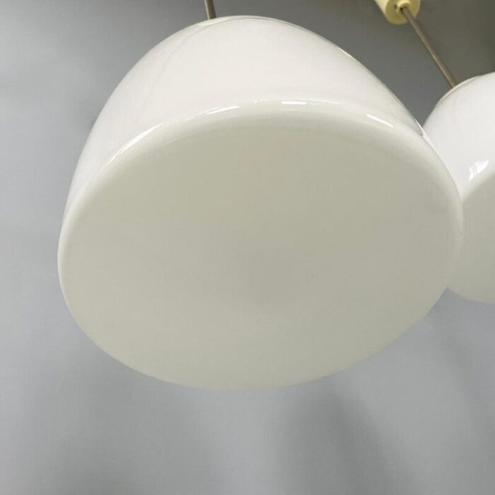 german bauhaus hanging lights in opaline glass 1920s set of 2 1351