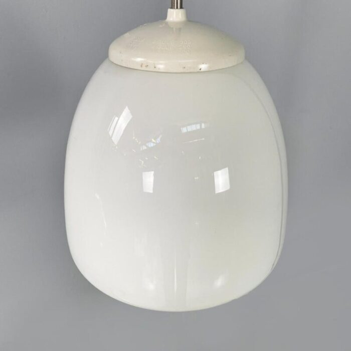 german bauhaus hanging lights in opaline glass 1920s set of 2 3892