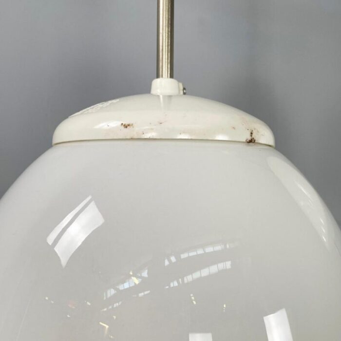 german bauhaus hanging lights in opaline glass 1920s set of 2 8672