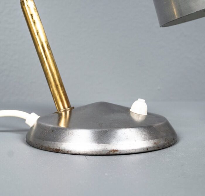 german bauhaus kaiser idell style desk lamp in silver gold with swan neck 1950s 15