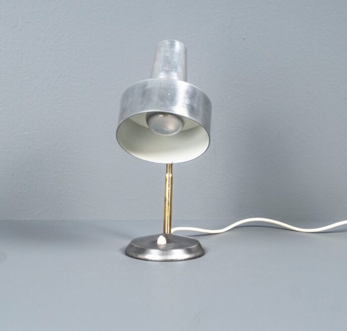 german bauhaus kaiser idell style desk lamp in silver gold with swan neck 1950s 7