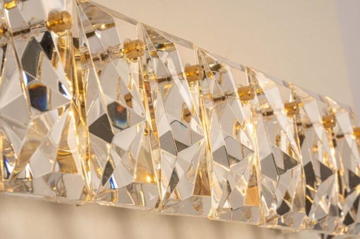 german crystal wall light by kinkeldey 1970s 7