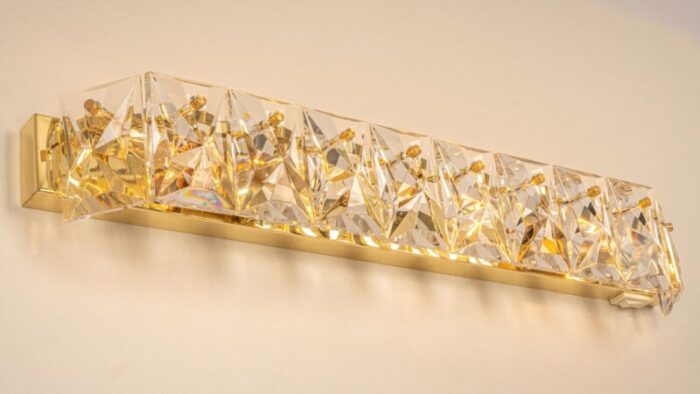 german crystal wall light by kinkeldey 1970s 8