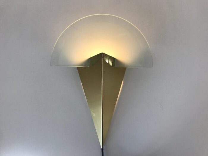 german triangle ice glass sconce from soelken 1960s 11