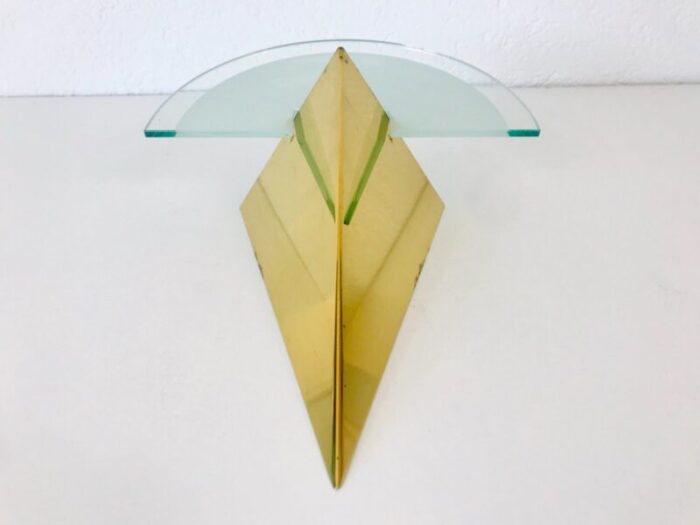 german triangle ice glass sconce from soelken 1960s 3