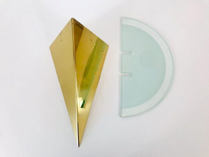 german triangle ice glass sconce from soelken 1960s 8