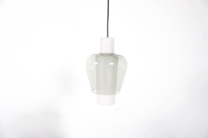 glass pendant lamps by tapio wirkkala finland 1950s set of 2 2