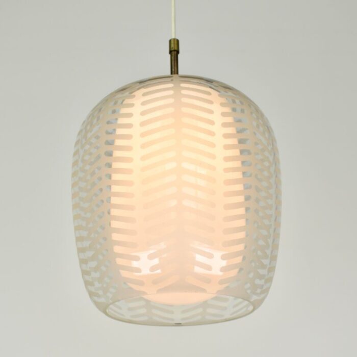 glass pendant light cora by wilhelm wagenfeld for peill and putzler 1952 0939