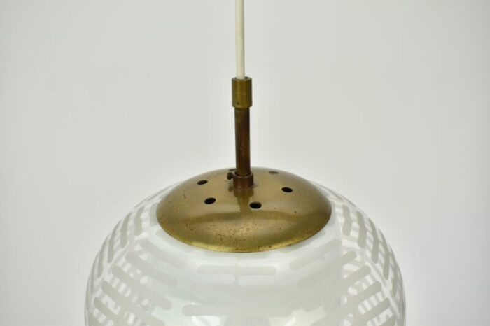 glass pendant light cora by wilhelm wagenfeld for peill and putzler 1952 6324