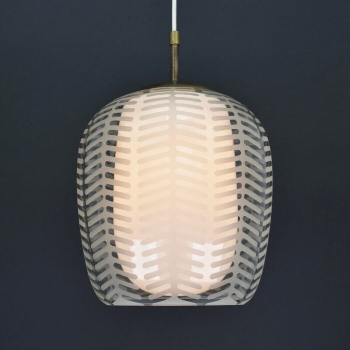 glass pendant light cora by wilhelm wagenfeld for peill and putzler 1952 7135