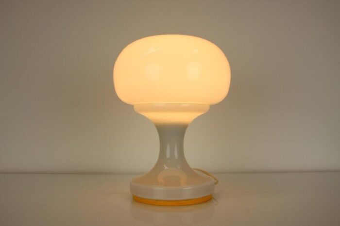 glass table lamp by valasske mezirici 1970s 8