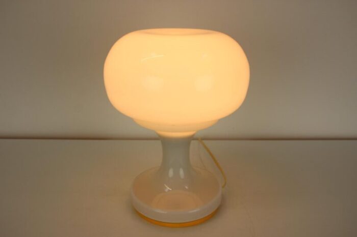 glass table lamp by valasske mezirici 1970s 9