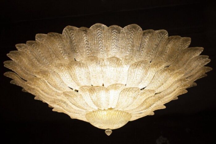 gold leave murano glass ceiling light or flush mount 2