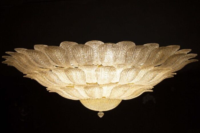 gold leave murano glass ceiling light or flush mount 5