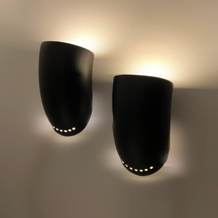 gomito wall lamps by elio martinelli for martinelli luce 1970s set of 2 1470