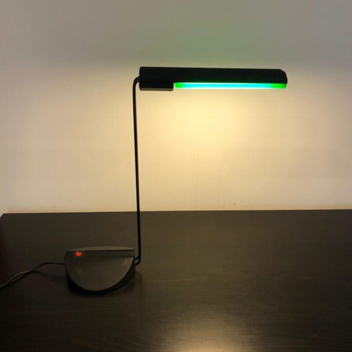 green black table desk lamp by barbieri marianelli for tronconi italy 1982 2