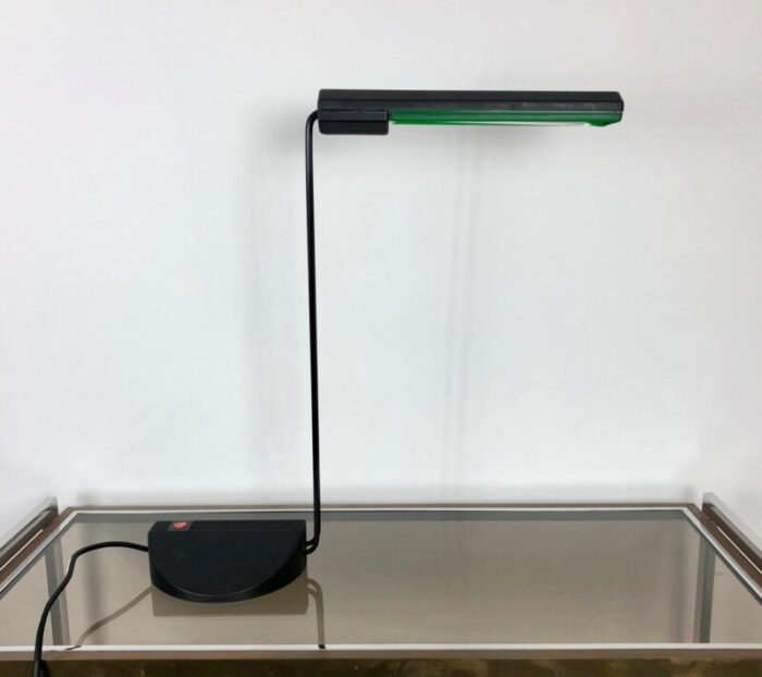 green black table desk lamp by barbieri marianelli for tronconi italy 1982 3