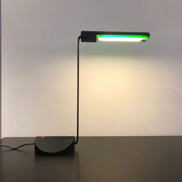 green black table desk lamp by barbieri marianelli for tronconi italy 1982 4