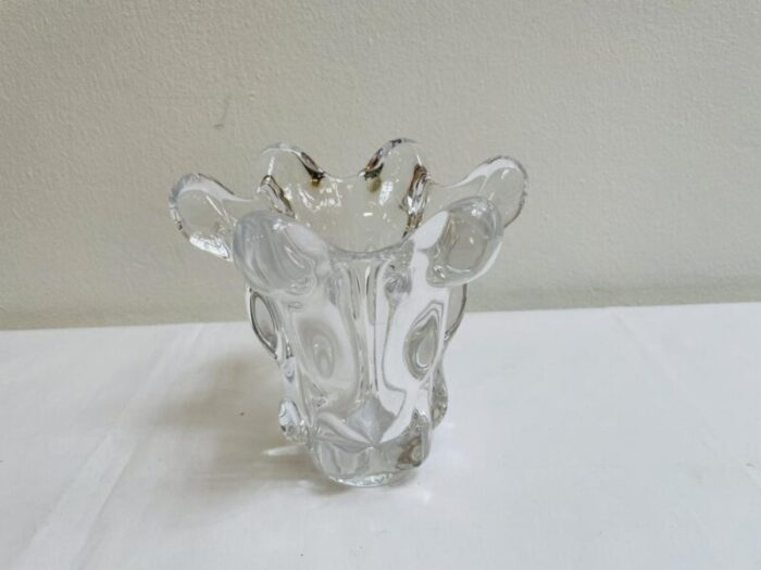 handmade crystal glassware by art vannes france 1950s 5086